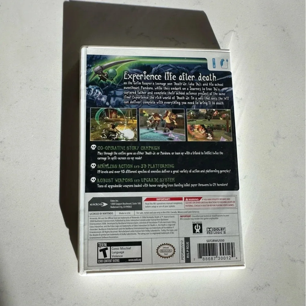 Nintendo Wii Death Jr. Root Evil complete game with manual